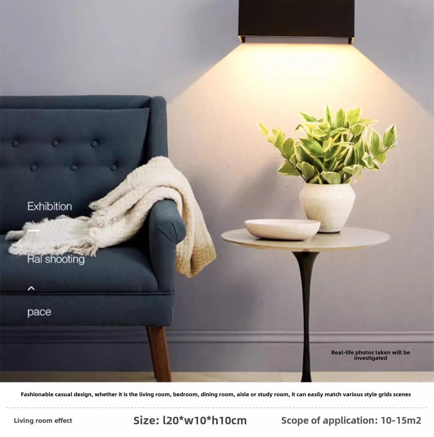 Aluminum LED Wall Lamp Outdoor Waterproof IP65 Interior Wall Light 12W24W Porch Garden Lights Living Room Street Stairs Lighting