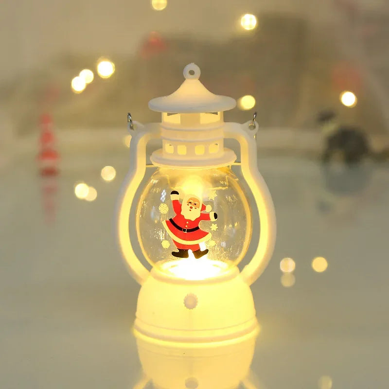 Christmas Decorations LED Lantern Lights Santa Claus Merry Christmas Home Decorations Santa Claus New Year Gifts Night Light