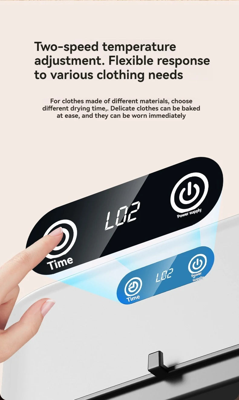 New Mini Portable Dryer Foldable Electric Dryer Intelligent Timed Fast Drying Household Cabinet with Drying Bag Compact Travel