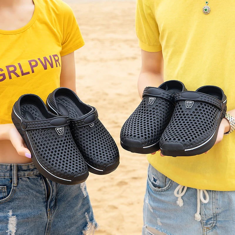 Couple’s EVA Clog Slippers Men Flat Sandals Man Women Summer Slippers Garden Shoes Outdoor Beach Clogs Home Slide Slip-on Shoes