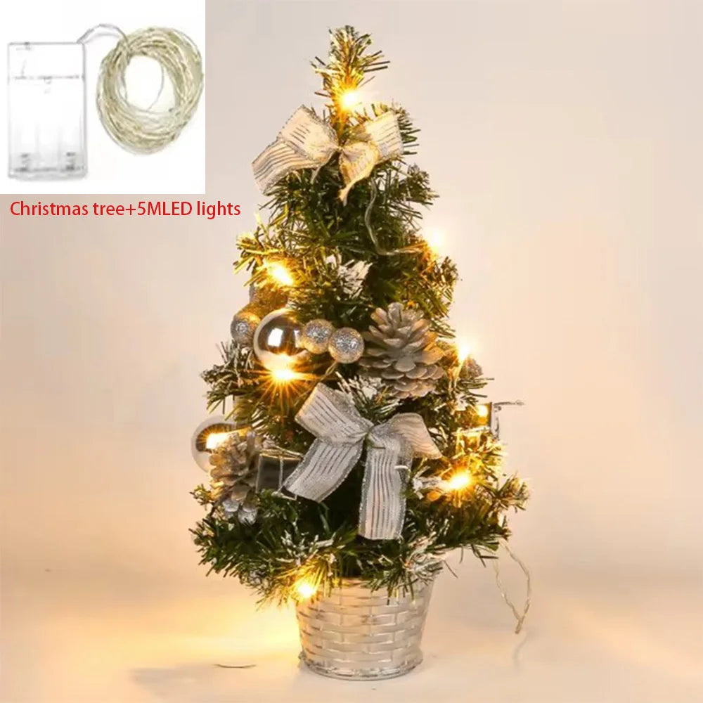 20/30/40cm Christmas Tree Home Bedroom Party Decorations Artificial Christmas Tree Children DIY Handicraft 2023 New Year Gift