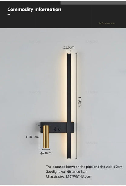 Modern Adjustable LED Wall Sconce For Bedroom Bedside Living Sofa Background Wall Lamp Luster  Lighting Fixture Home Decoratioan