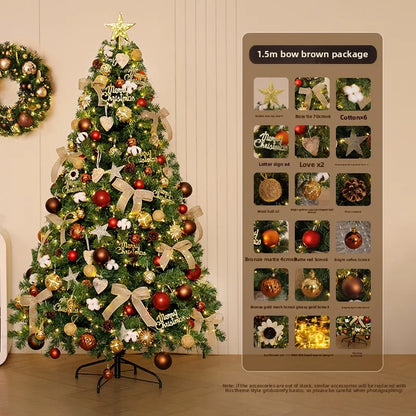 Christmas tree household large high-end Christmas decoration 2026 new living room DIY ornament scene layout