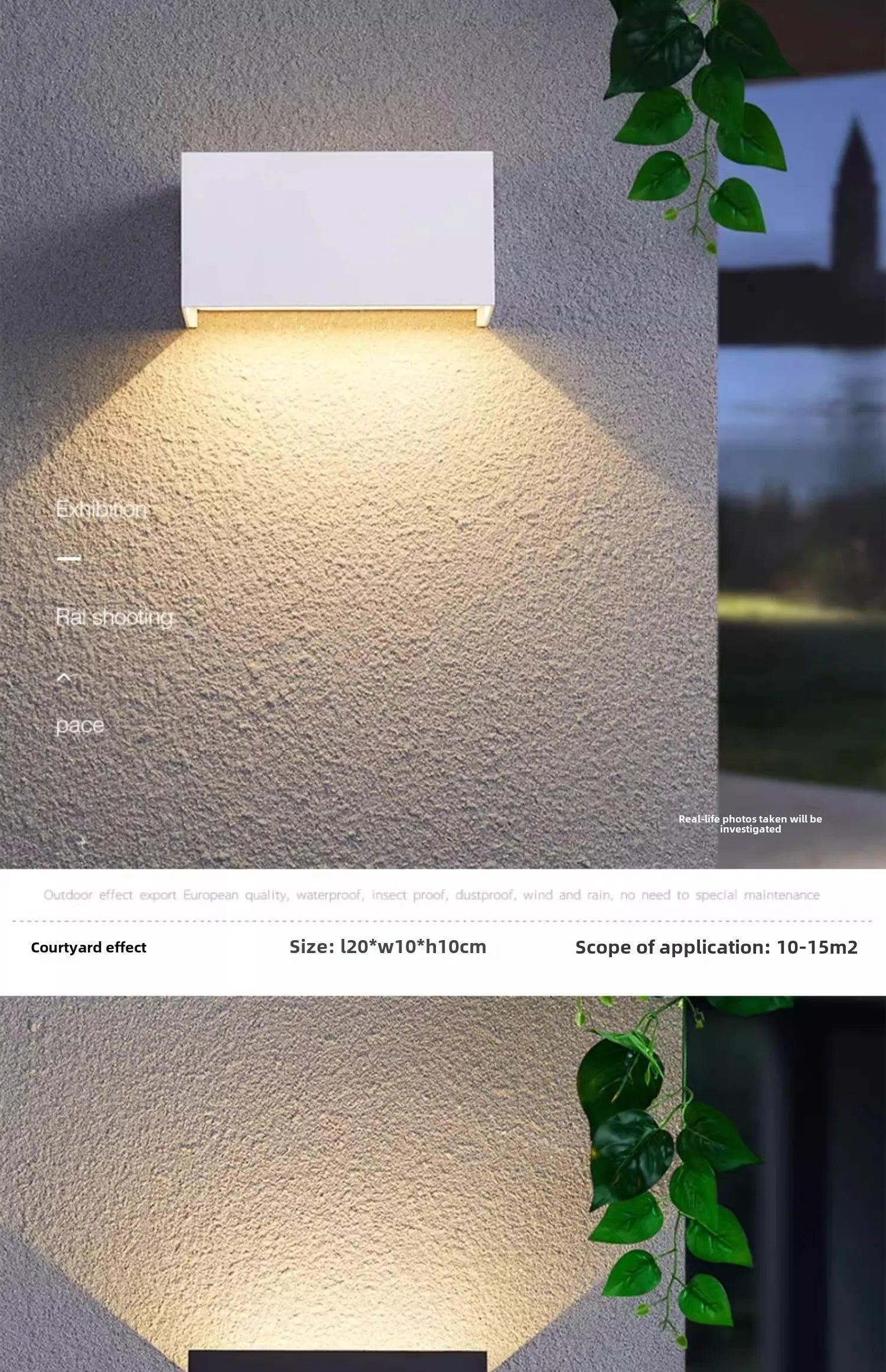 Aluminum LED Wall Lamp Outdoor Waterproof IP65 Interior Wall Light 12W24W Porch Garden Lights Living Room Street Stairs Lighting