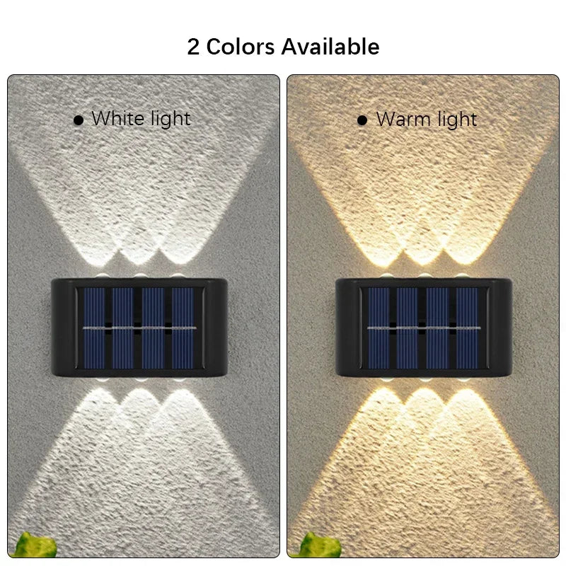 Solar LED Light, Outdoor Waterproof Wall Lamp, Dusk to Dawn Fence Lighting for Summer Garden Yard Porch Walkway Camping Home Dec