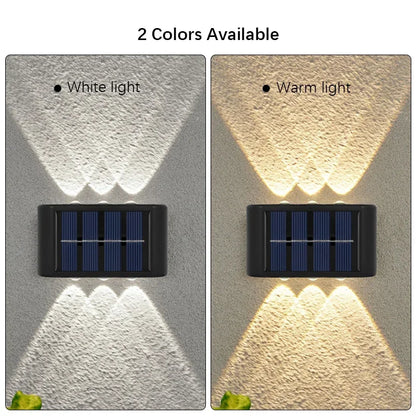 Solar LED Light, Outdoor Waterproof Wall Lamp, Dusk to Dawn Fence Lighting for Summer Garden Yard Porch Walkway Camping Home Dec
