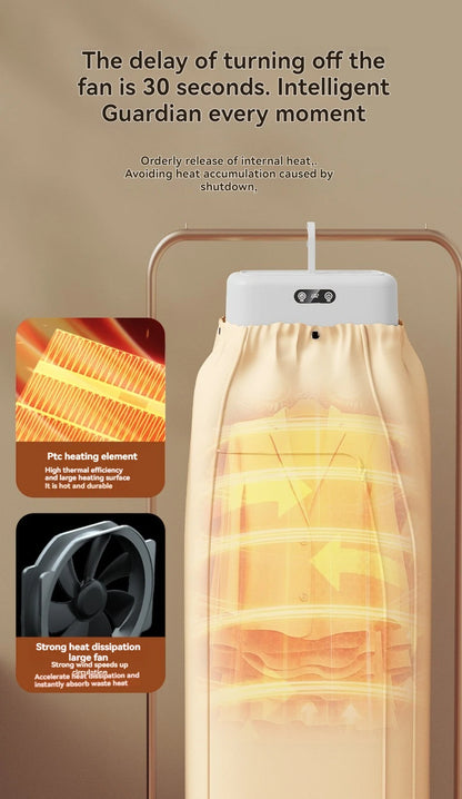New Mini Portable Dryer Foldable Electric Dryer Intelligent Timed Fast Drying Household Cabinet with Drying Bag Compact Travel