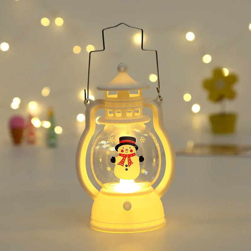 Christmas Decorations LED Lantern Lights Santa Claus Merry Christmas Home Decorations Santa Claus New Year Gifts Night Light