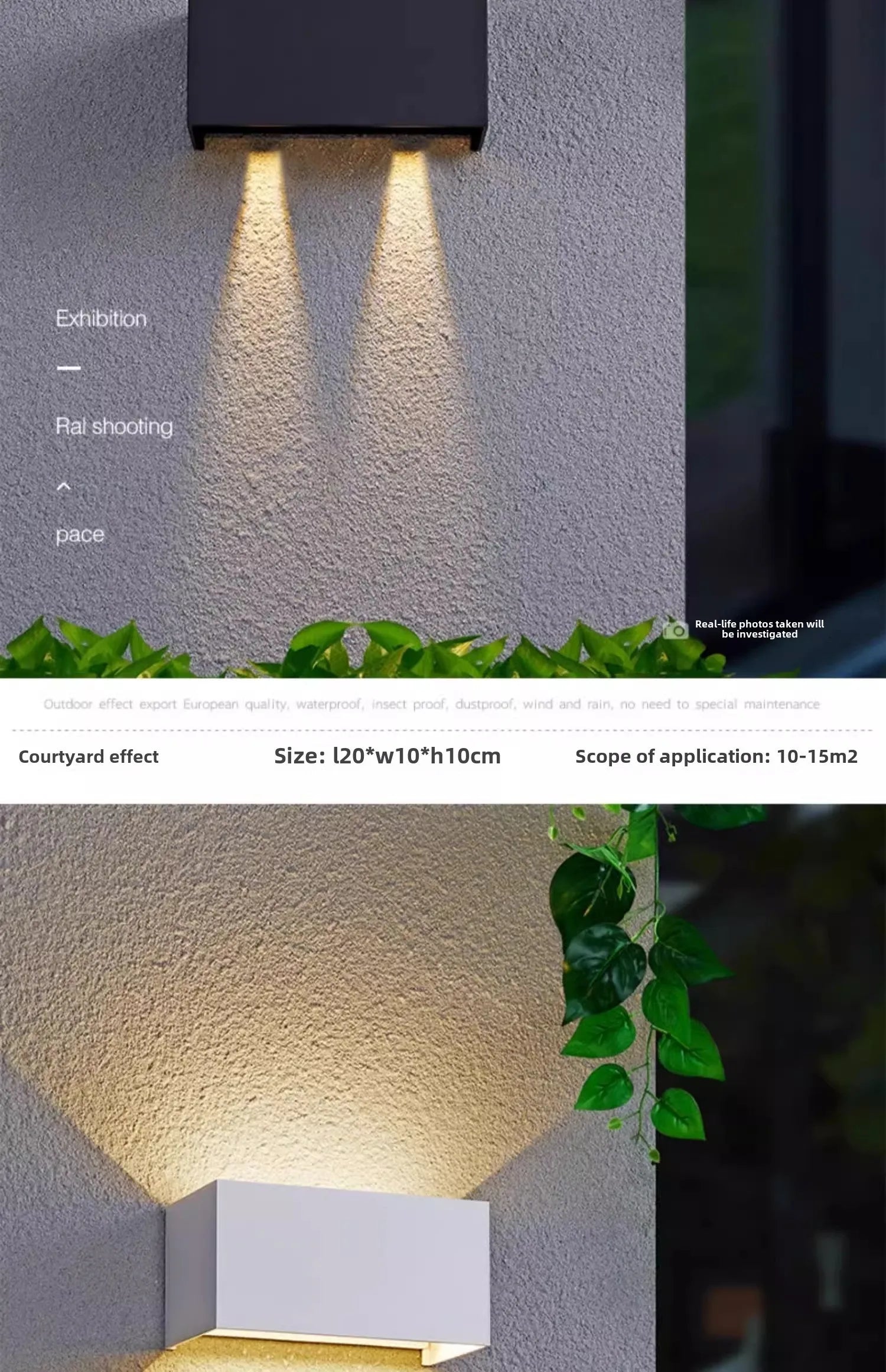 Aluminum LED Wall Lamp Outdoor Waterproof IP65 Interior Wall Light 12W24W Porch Garden Lights Living Room Street Stairs Lighting