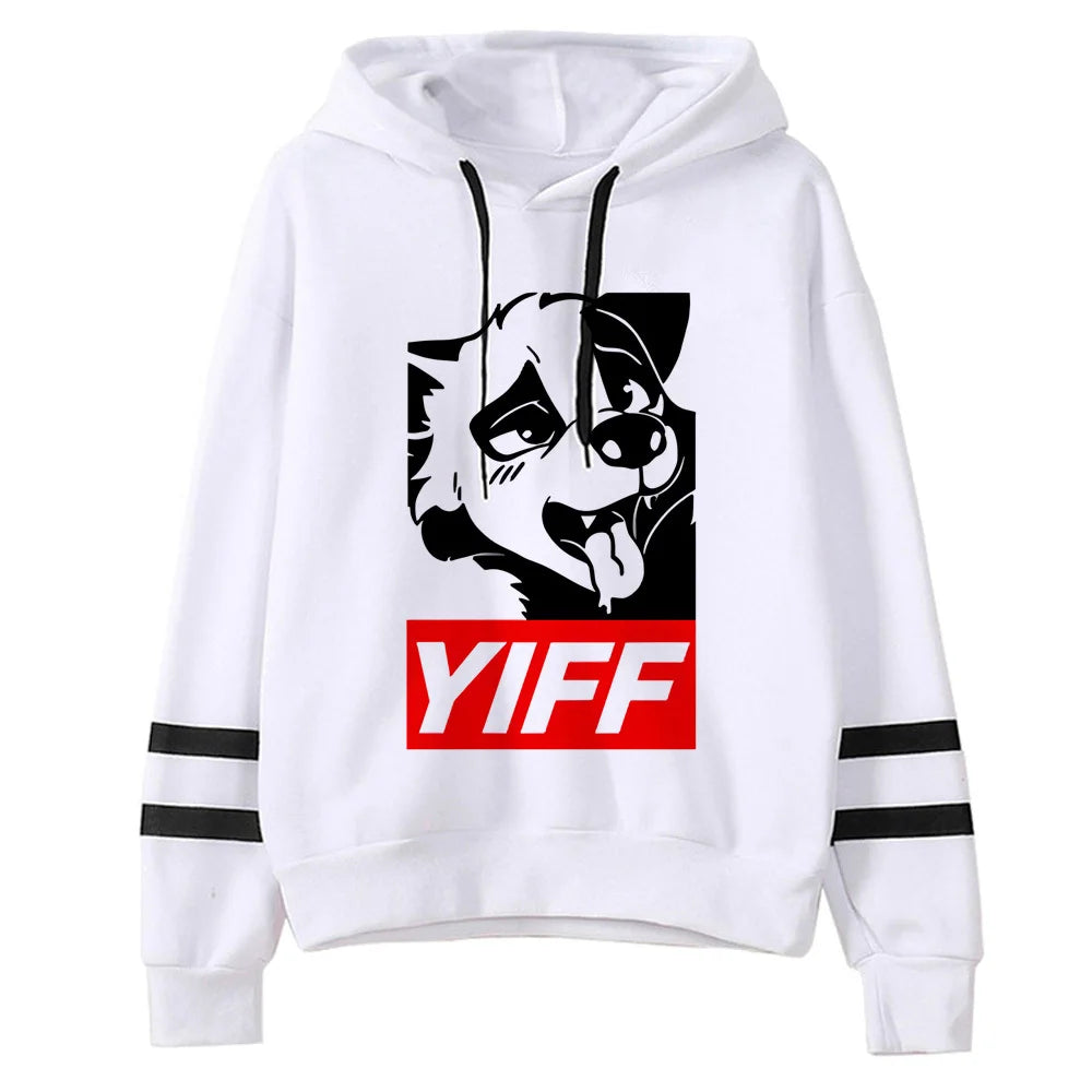 Furry hoodie streetwear Y2K youthful patterned soft fabric designer teen sweatshirts tracksuits Y2K winter designer