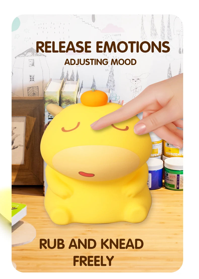 Cute Silicone Capybara Night Light Children&