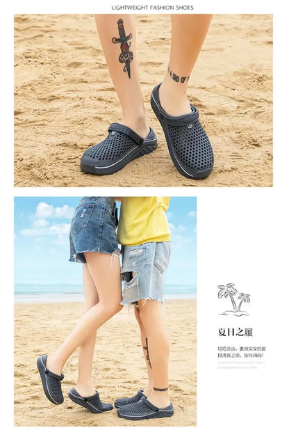 Couple’s EVA Clog Slippers Men Flat Sandals Man Women Summer Slippers Garden Shoes Outdoor Beach Clogs Home Slide Slip-on Shoes