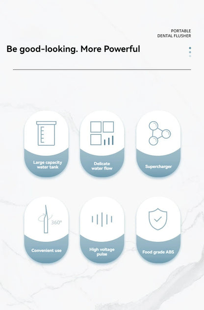 “AquaSmile Irrigator – Portable &amp; Powerful”