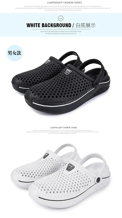 Couple’s EVA Clog Slippers Men Flat Sandals Man Women Summer Slippers Garden Shoes Outdoor Beach Clogs Home Slide Slip-on Shoes