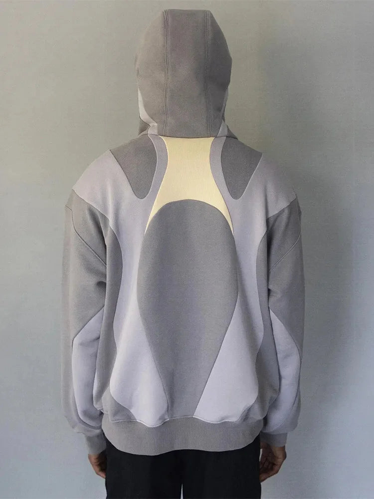 2024 Autumn/Winter New American Patchwork Irregular Harajuku Large Loose Y2K Hoodie Men&