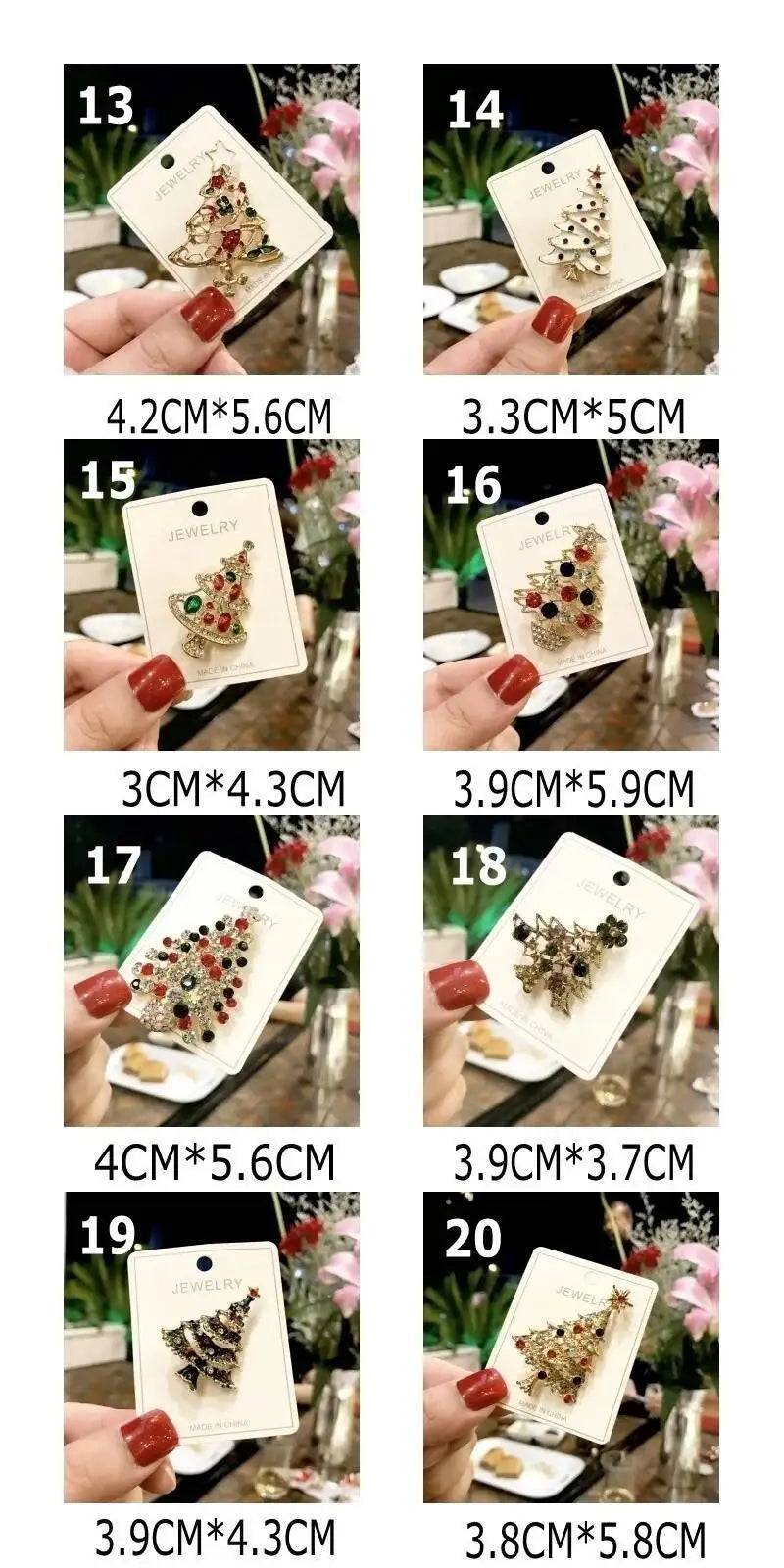 2025 Christmas Gifts Luxury Crystal Brooch Of Santa Series Design Oil Dripping Alloy Badge Accessories