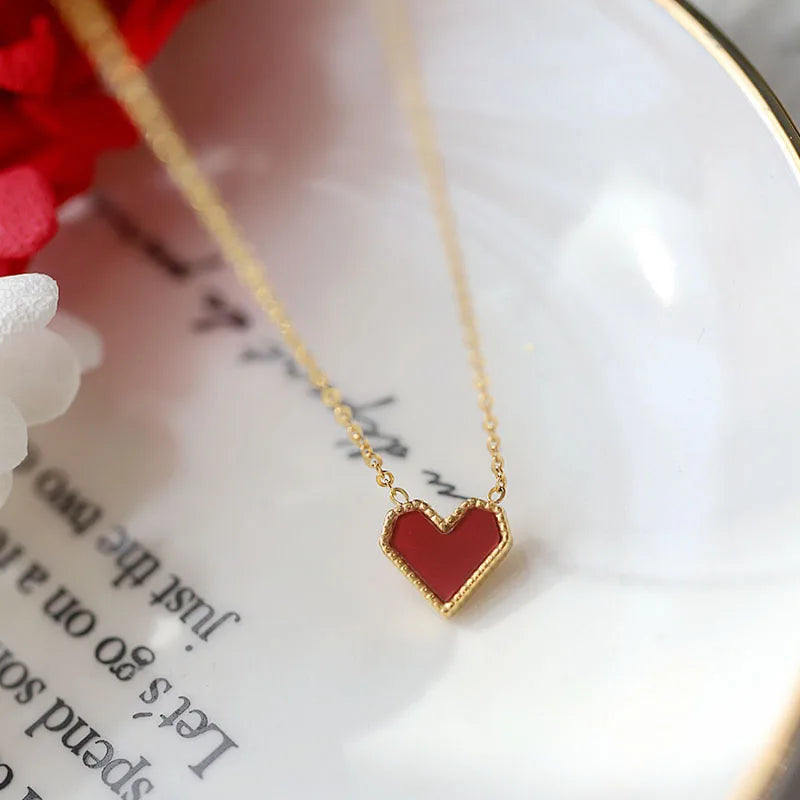 Minimalist Cute Tiny Heart Stars Stacked Choker Necklace Stainless Steel Gold Plated Chain Ladies Women Fashion Delicate Gift