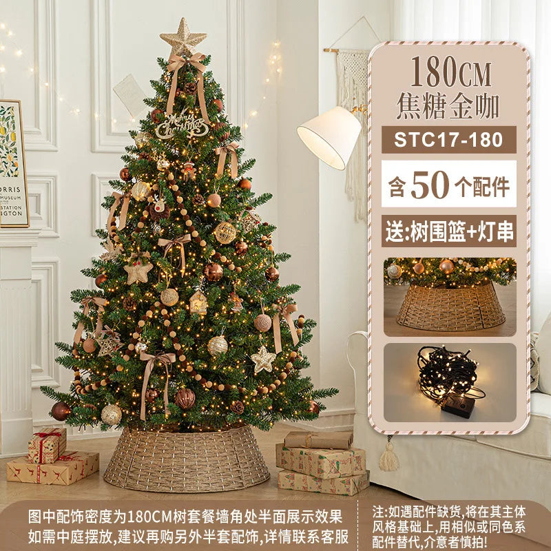 Luxury Large Christmas Tree Package Tree Glowing Floor Decoration Shopping Mall Home Christmas Decorations Christmas Ornaments