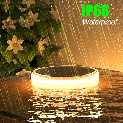 4 Pack Solar Ground Step Lights Waterproof IP68  Auto On/OFF Led Solar Light for Railing Stairs Yard Patio Pathway Driveway Lamp