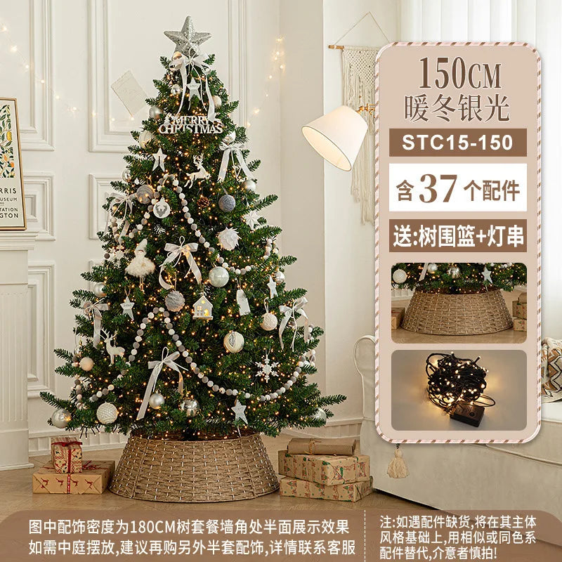 Luxury Large Christmas Tree Package Tree Glowing Floor Decoration Shopping Mall Home Christmas Decorations Christmas Ornaments
