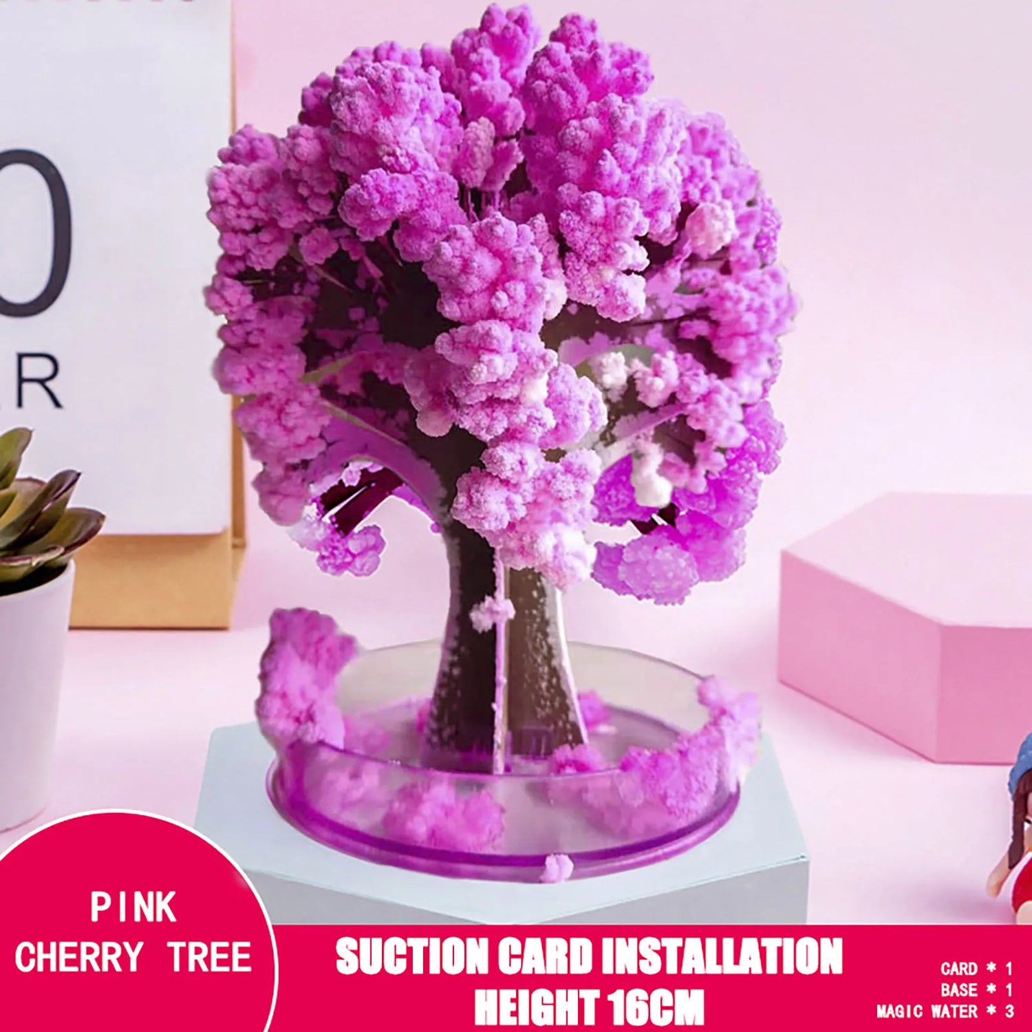 Magic Growing Christmas Tree Crystal Paper Christmas Decoration New Year Science Toy Artificial Home Decor Ornaments Wholes