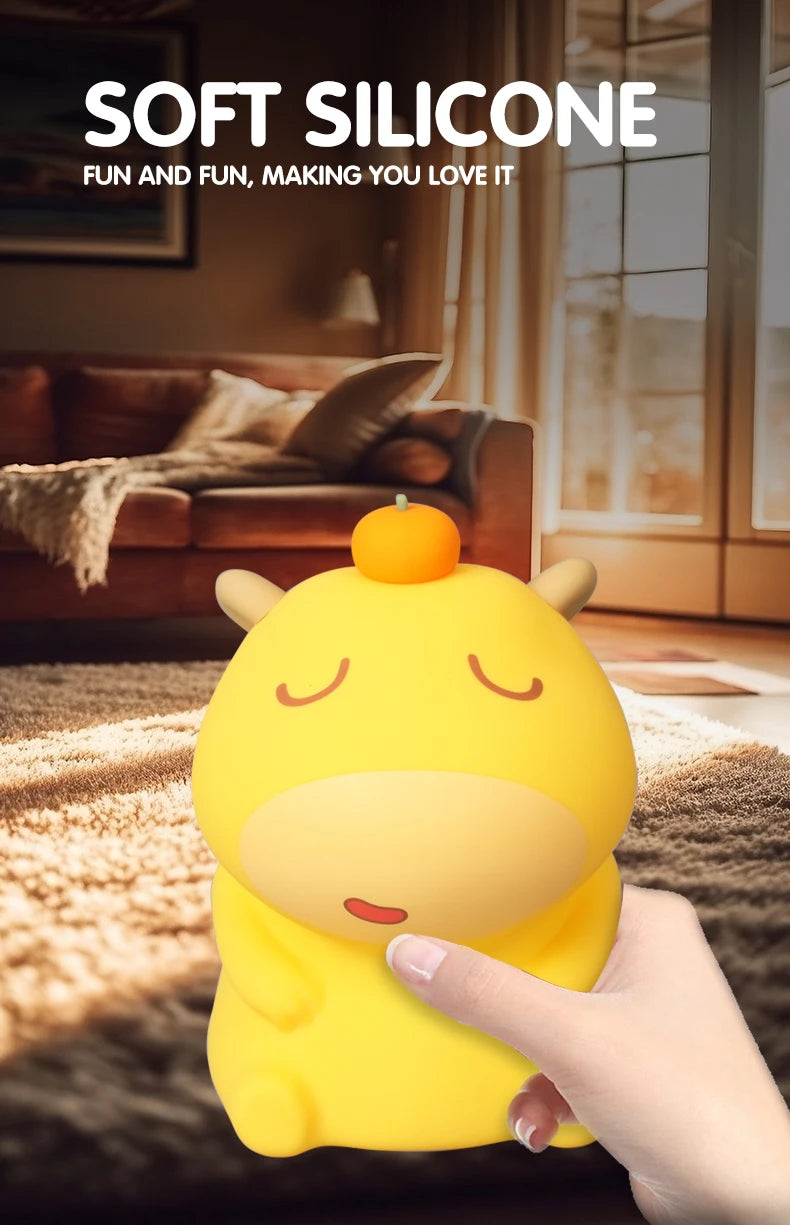 Cute Silicone Capybara Night Light Children&