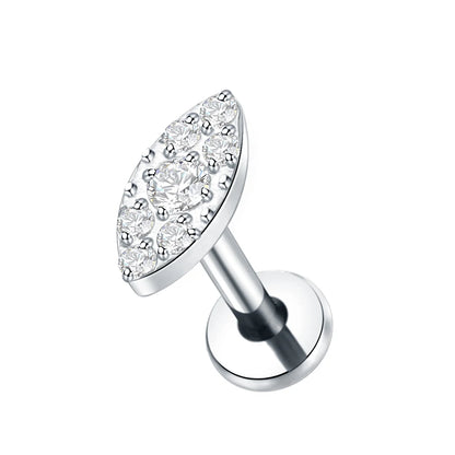 1PC Titanium Zircon Stud Earring Women Exquisite Ear Stud Cartilage Tragus Daith Helix Labret Piercing Body Jewelry