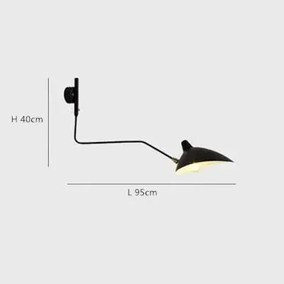 French Design Wall Sconce Lamp Long Arm Led Light with Angle Adjustable for Living Room Bedroom