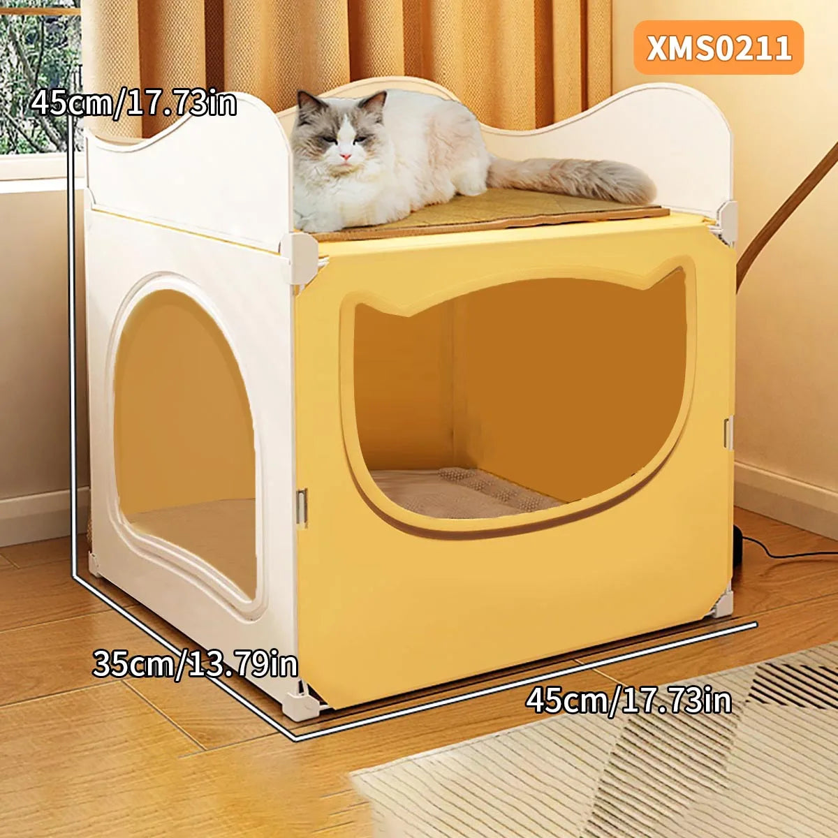 Cat Nest for All Seasons, Semi-Enclosed, Safe, Large Cat Nest Room, Cool and Cool in Summer