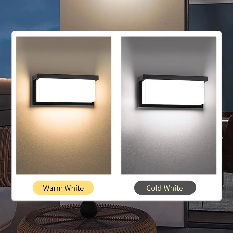 LED Wall Light Motion Sensor light AC85-265V 30W 16W 12W Waterproof Surface Mounted Indoor Wall Lamps Living Room Porch Outdoor