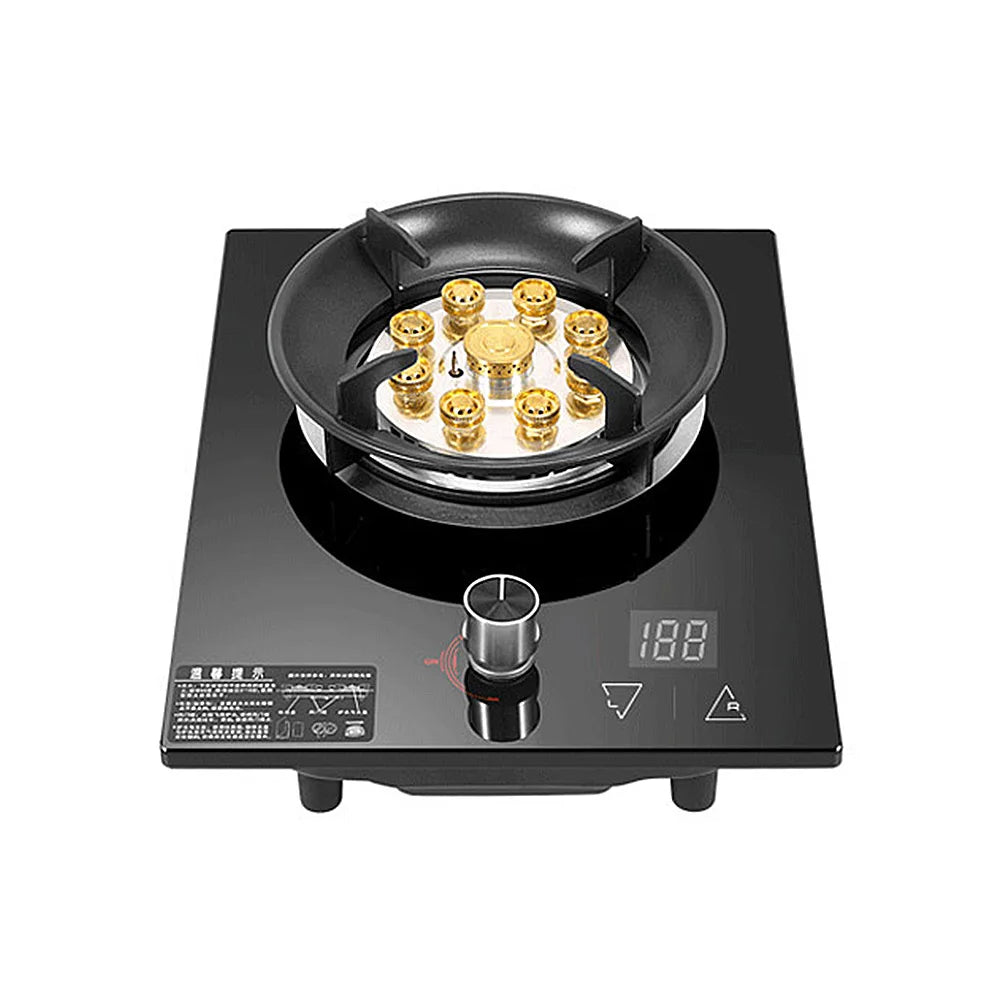 Household Gas Stove Hob Gas Burner Built-in Gas Cooker Desktop Gas Cooktop Timed Liquefied Gas Stove Cooktop estufa de gas