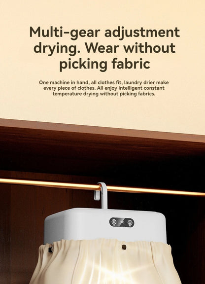 New Mini Portable Dryer Foldable Electric Dryer Intelligent Timed Fast Drying Household Cabinet with Drying Bag Compact Travel