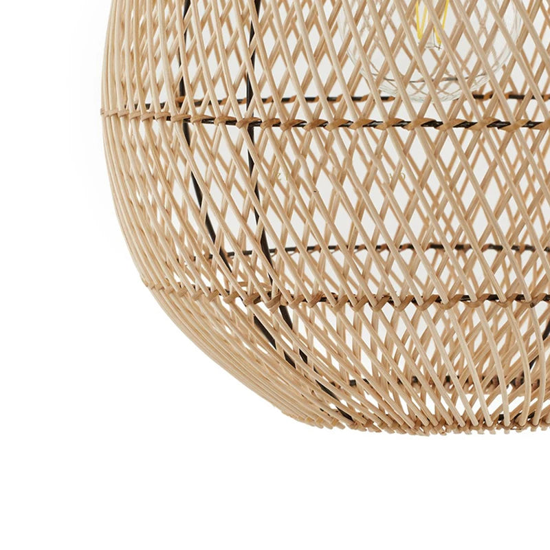 Rattan Pendant Lights Retro Hand-woven Hanging Basket chinese lantern for Dining Room Lights Bedroom Loft kitchen island lights