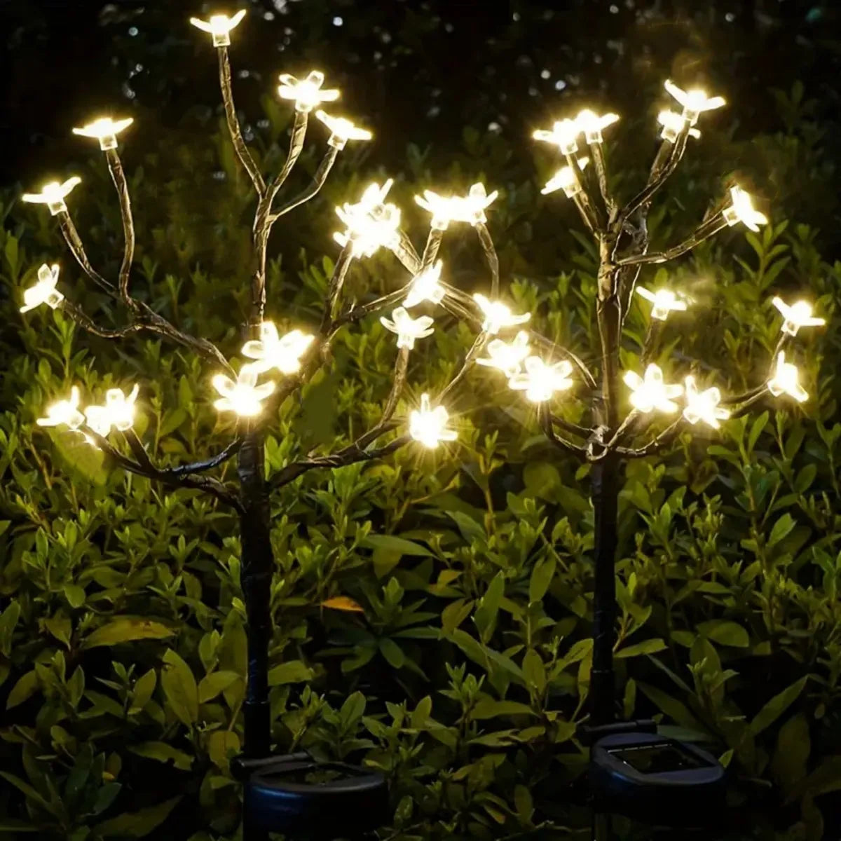 1/2PCS LED Cherry Blossom Solar Powered LED Tree Branch Lights Outdoor Waterproof 2 Lighting Modes Fairy Atmosphere Night Lights