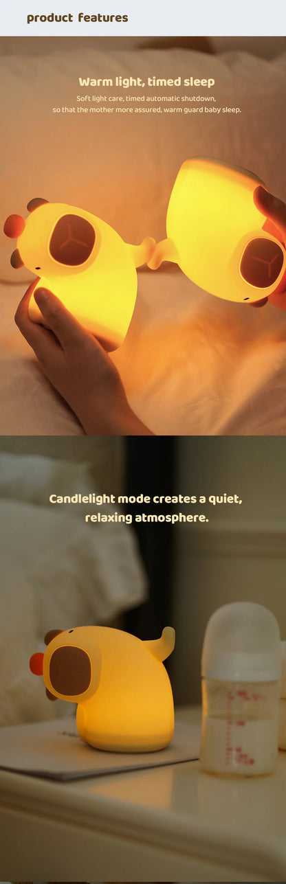 Cute Silicone Capybara Night Light Children&