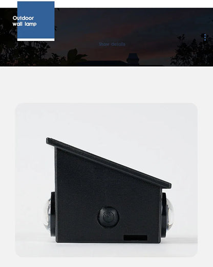 Outdoor Waterproof Wall Light Decorative Wall Lamp LED Solar Wall Lamp Up and Down Illuminate Home Garden Yard Decotration G6