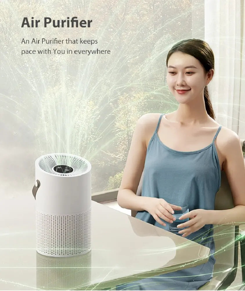 Multifunctional Desktop Air Purifier Remove Formaldehyde H13 HEPA Filter UVC Car Air Purifiers for Bedroom Home