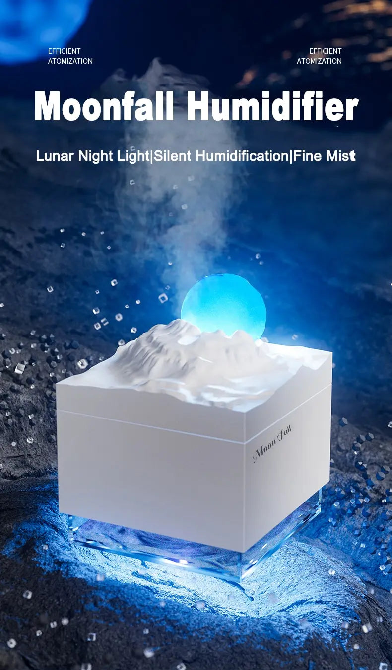 Scent Diffuser Cool Mist Humidifiers LED Essential Oil Moon Lamp Air Humidifier Aroma Diffuser Night Light for Home Office