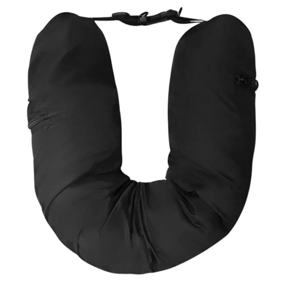 Travel Neck Pillow Self-filling Travel Pillow Portable Stuffable Neck Pillow for Travel with Refillable Support Cushion for Car