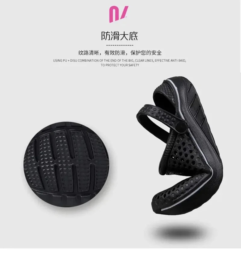 Couple’s EVA Clog Slippers Men Flat Sandals Man Women Summer Slippers Garden Shoes Outdoor Beach Clogs Home Slide Slip-on Shoes