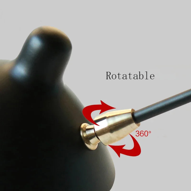 French Design Wall Sconce Lamp Long Arm Led Light with Angle Adjustable for Living Room Bedroom