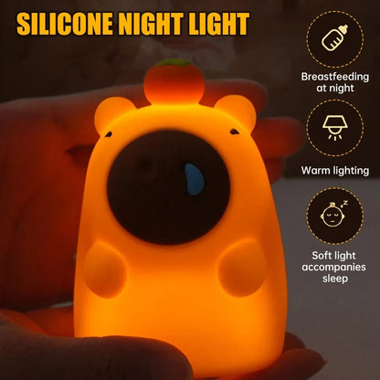Cute Silicone Capybara Night Light Children&