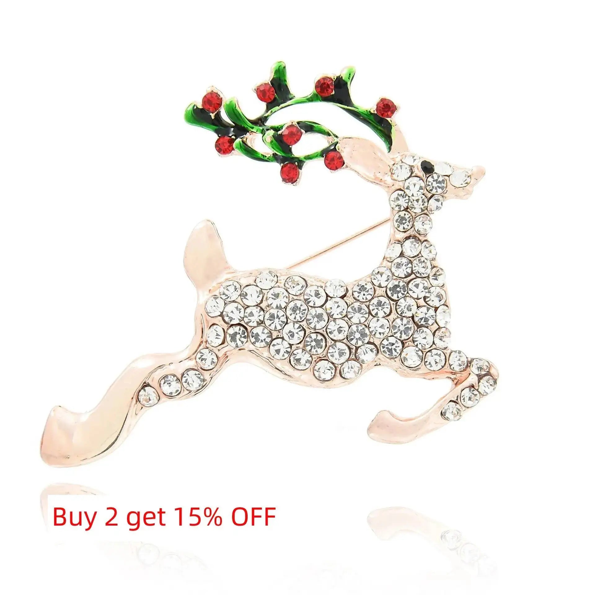 2025 Christmas Gifts Luxury Crystal Brooch Of Santa Series Design Oil Dripping Alloy Badge Accessories