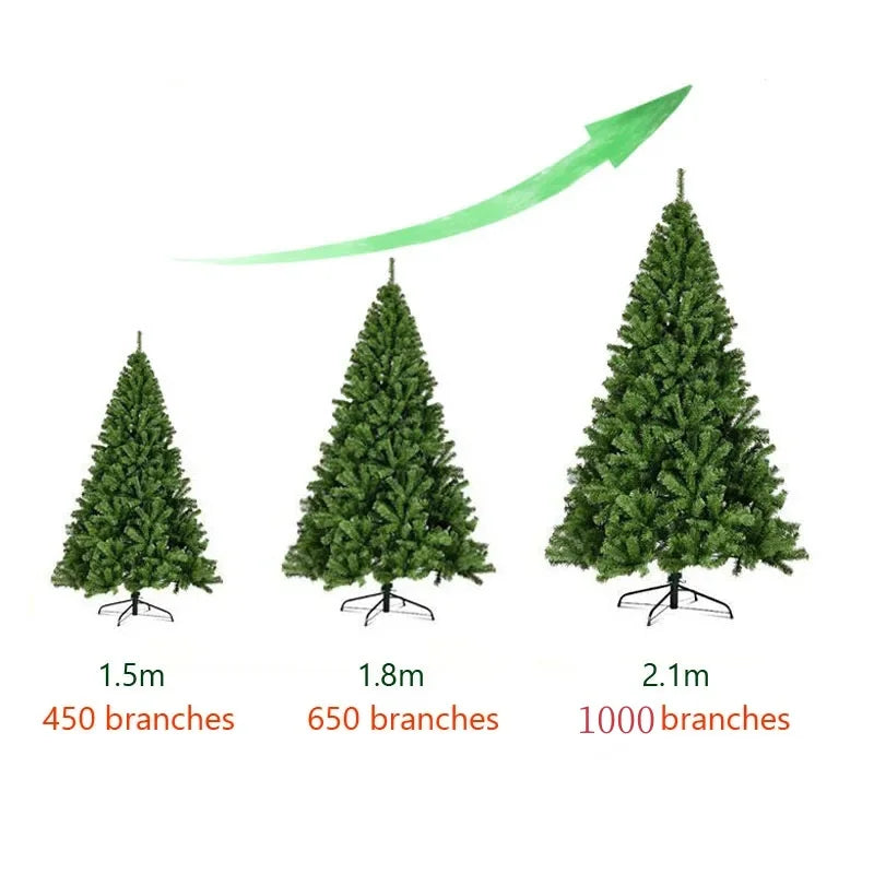 2.1/1.8M Christmas Tree Decoration Artificial Christmas Tree Decoration Tree New Year Decor Party Supplies For Hotel Mall Family