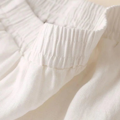 Fashion Full Length Casual Pants for Women Cotton Linen Wide Leg Pants Solid Summer Pants Female Loose High Waist Straight Trous