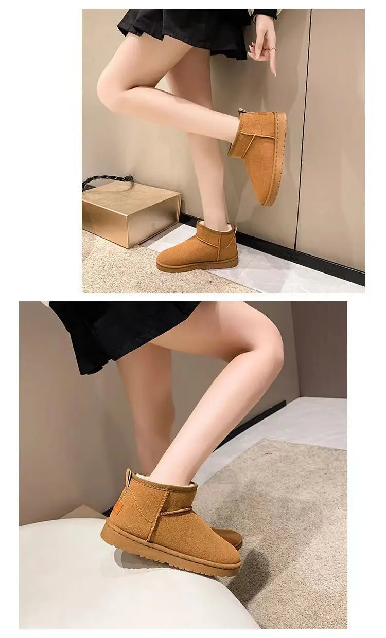 New Winter Women Snow Boots warm Thick cotton shoes Women Casual Waterproof short boots Comfortable anti-skid Flat Botas Zapatos