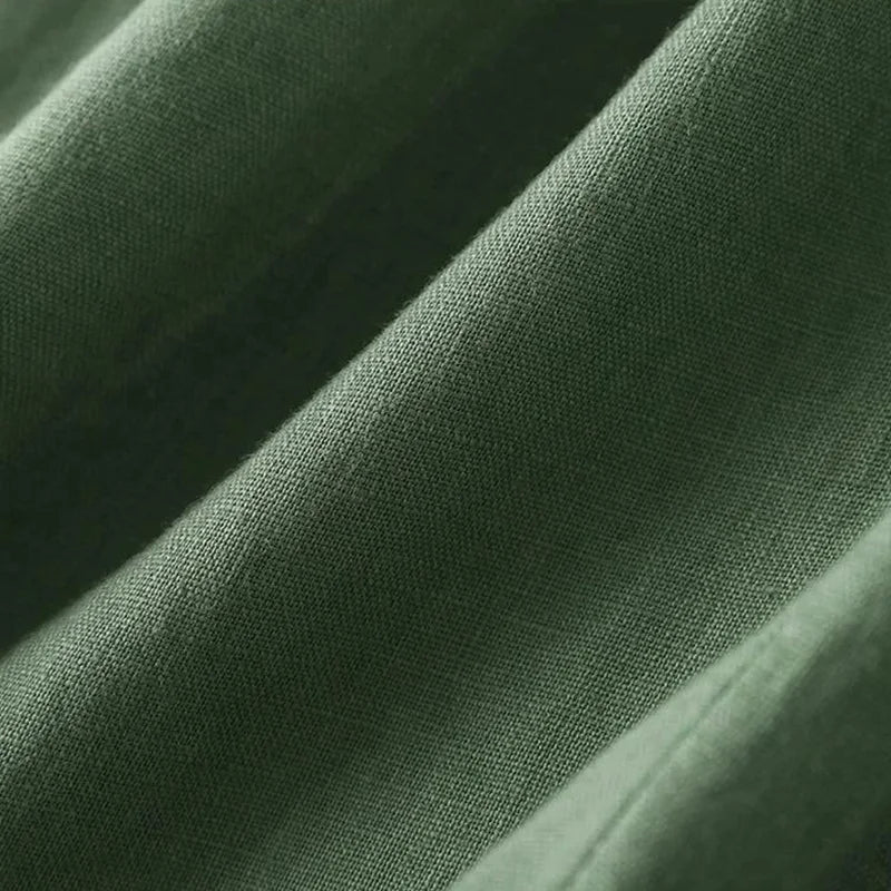 Fashion Full Length Casual Pants for Women Cotton Linen Wide Leg Pants Solid Summer Pants Female Loose High Waist Straight Trous