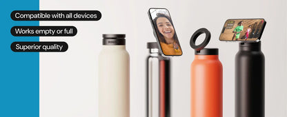 2024 720ml Unique Magnet Water Bottle 304 Stainless Steel Insulated Magsafe Water Bottle with Magnetic Cell Phone Holder