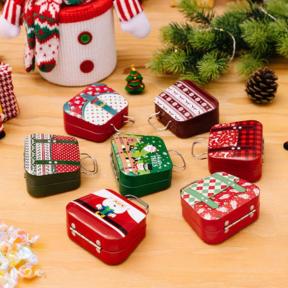 Christmas Decoration 2024  Metal Box Handbag Shape Tin Jar Jewelry Storage Case Kids Gift Can Storage Boxes Xms Party Decors