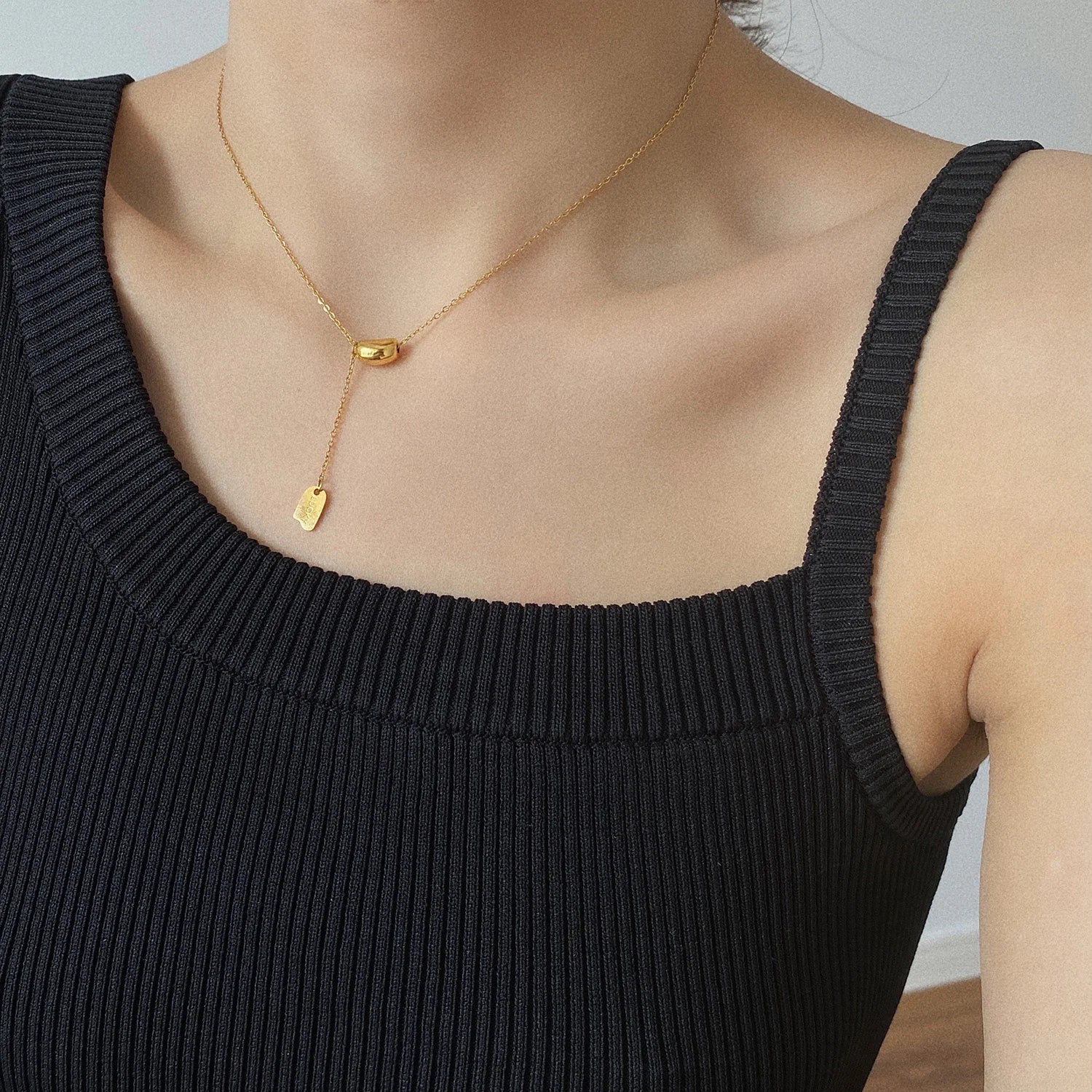 Minimalist Cute Tiny Heart Stars Stacked Choker Necklace Stainless Steel Gold Plated Chain Ladies Women Fashion Delicate Gift